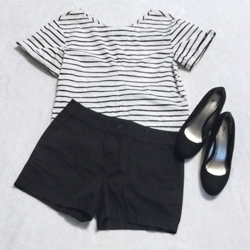 J. Crew Striped Cropped Shirt